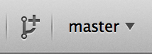 Mac 上的``创建分支''按钮。