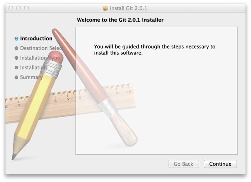 Git OS X 安裝程式