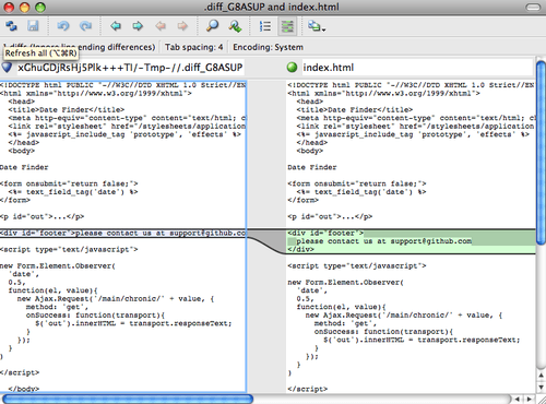 macos diff before after