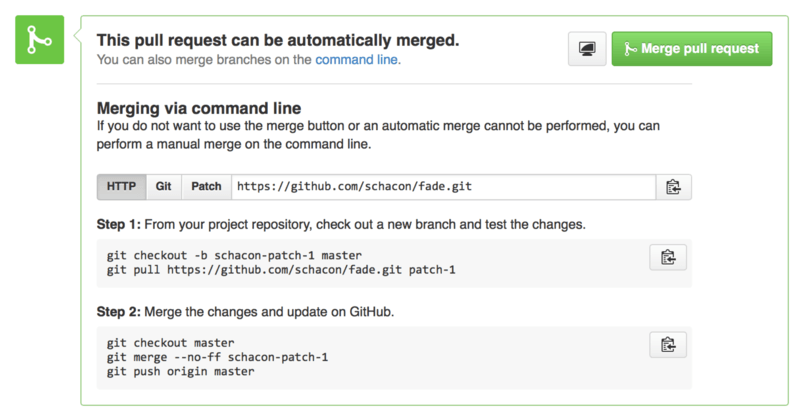 Bouton « Merge »