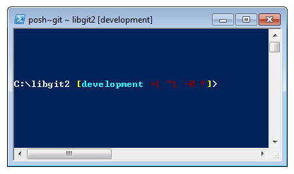 Posh-git을 사용 중인 Powershell.