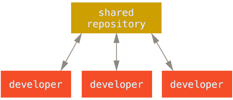 Gecentraliseerde workflow.