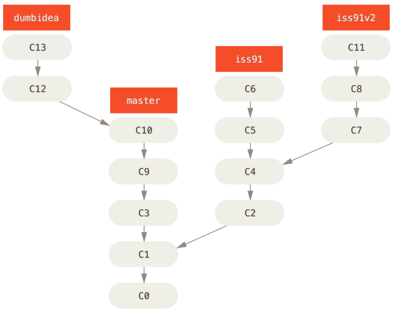 Meerdere topic branches.