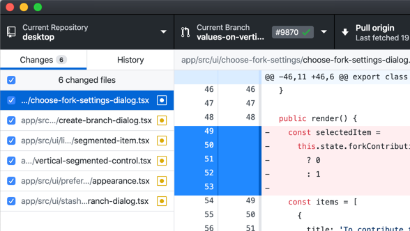 fork vs github desktop vs tower